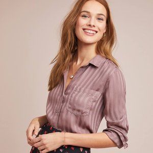Anthropologie Cloth & Stone Mauve Grace Button-down